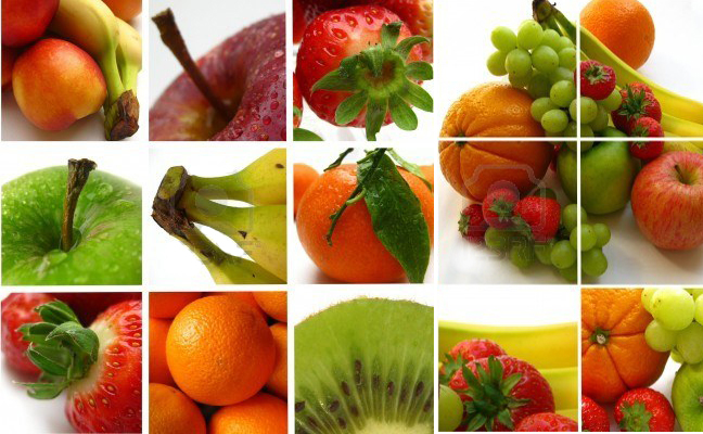 Where can you find a fruit and vegetable calorie chart?